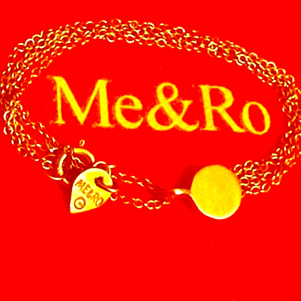 WOW POSHMARK - Authentic Me & Ro 10K Gold Engraved Reversible Pendant 10K Chain - Picture 7 of 16